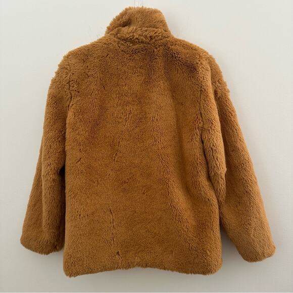 Barney’s Originals Cozy Tan Faux Fur Teddy Bear Jacket Size 10 - Picture 3 of 5